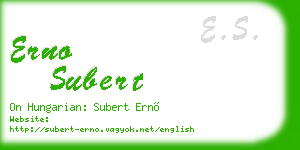 erno subert business card